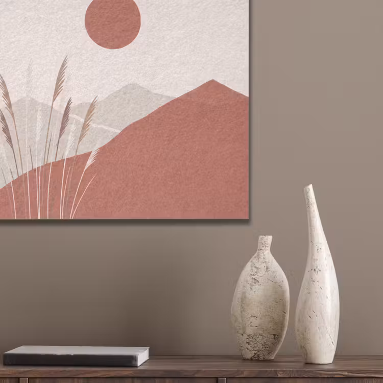 Gras - Landschap - Natuur - Abstract - Beige PET vilt klein -sfeer6_closeup