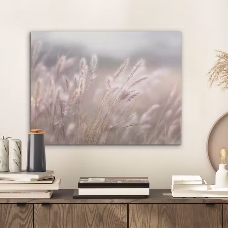 Graspluimen - Wind - Beige - Mistig PET vilt klein -sfeer1