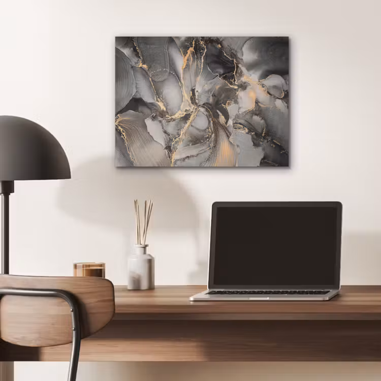Grijs - Luxe  - Goud - Marmer PET vilt klein -sfeer5