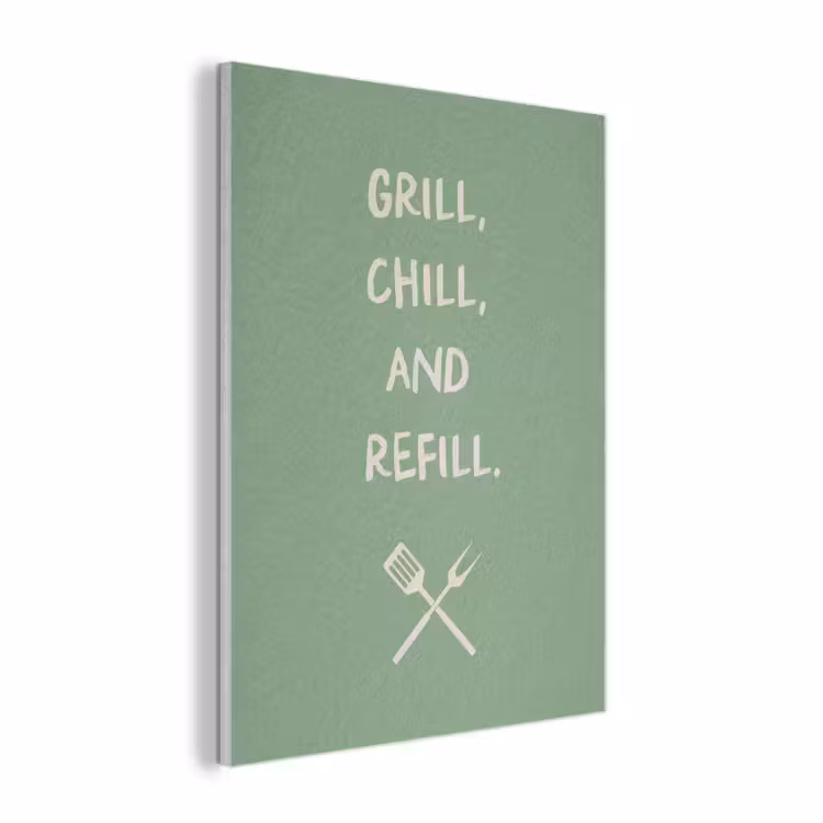 Grill - Groen - Zomer - Quote PET vilt klein -3d