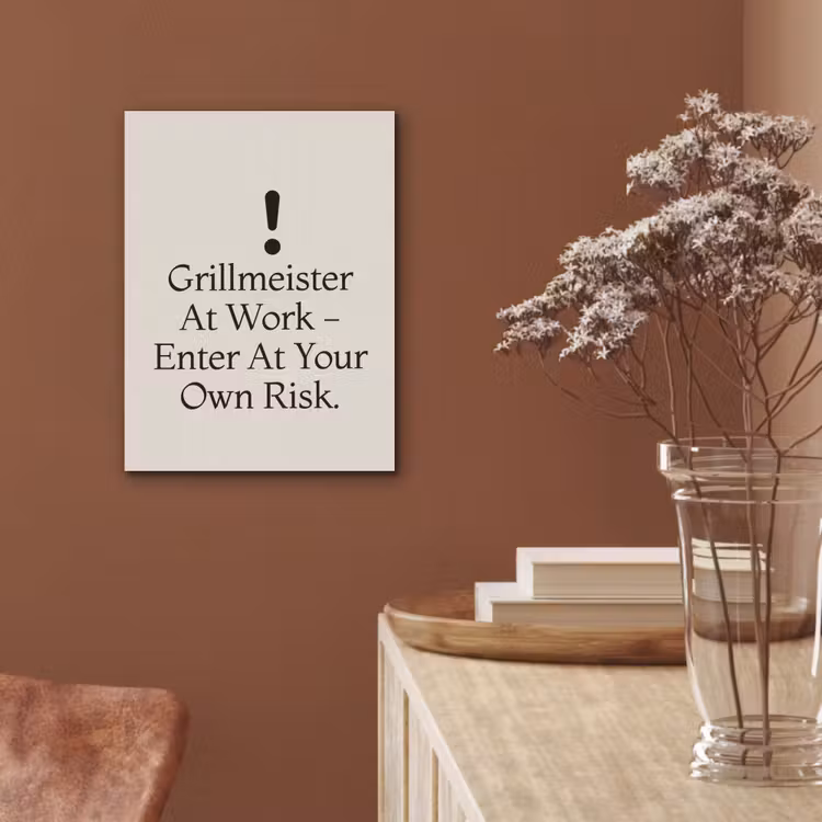 Grill - Uitroepteken - Zwart - Tekst PET vilt klein -sfeer4