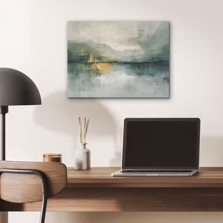 Groen - Modern - Abstract - Goud PET vilt klein -sfeer5