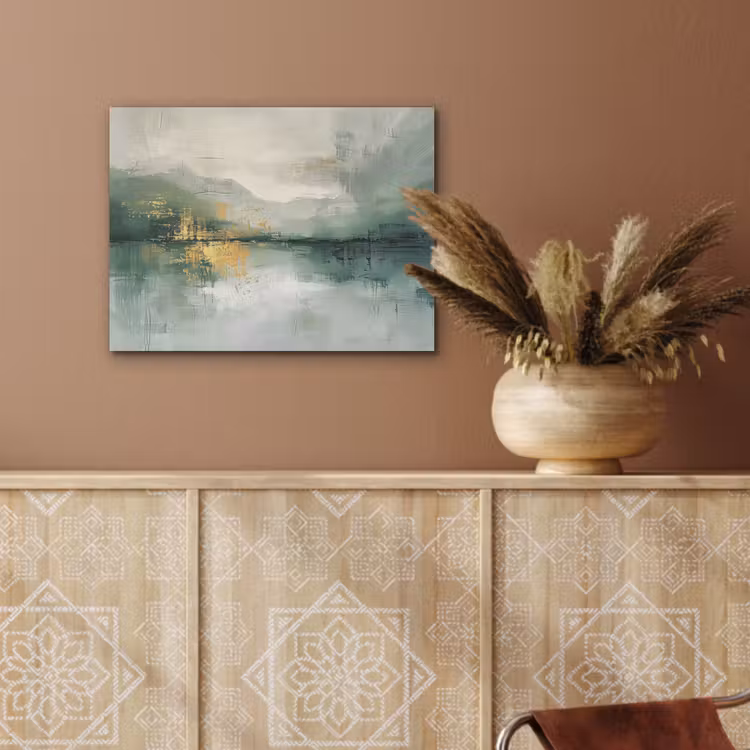 Groen - Modern - Abstract - Goud PET vilt klein -sfeer4