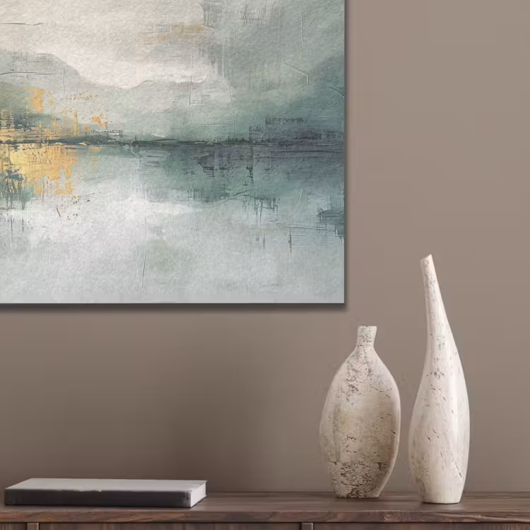 Groen - Modern - Abstract - Goud PET vilt klein -sfeer6_closeup