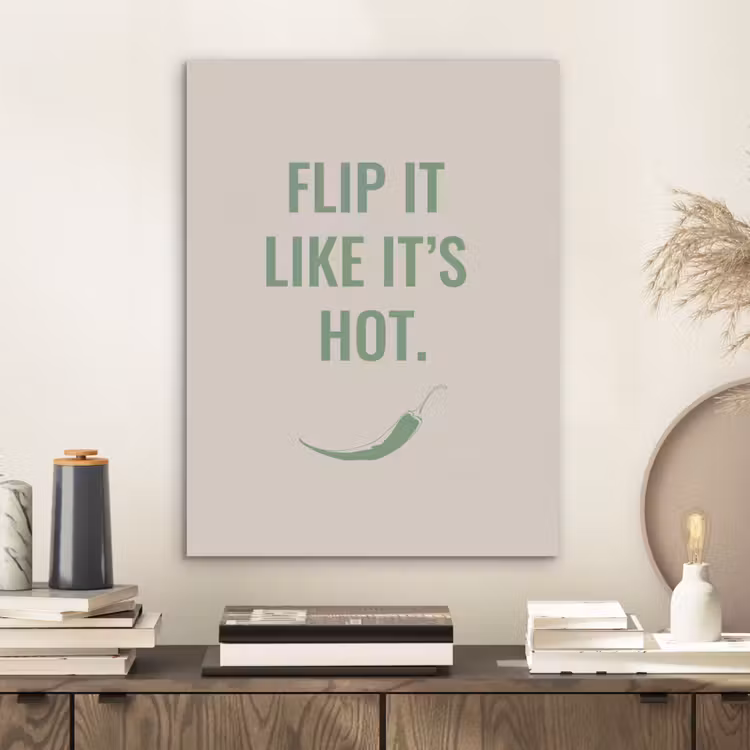 Groen - Quote - Zomer - Chilipeper PET vilt klein -sfeer1