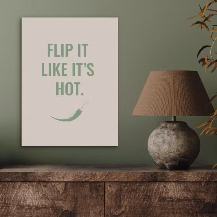 Groen - Quote - Zomer - Chilipeper PET vilt klein -sfeer2