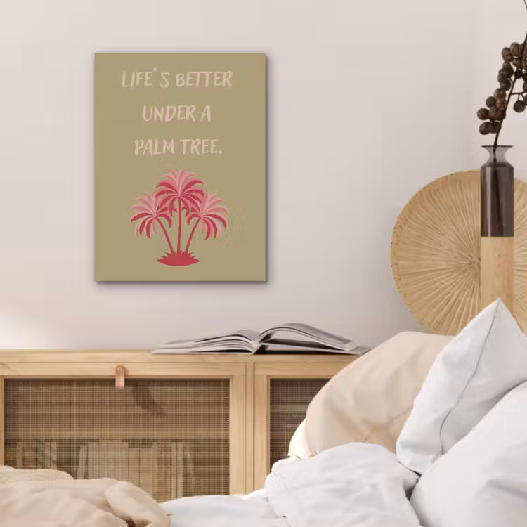 Groen - Zomer - Quote - Palmboom PET vilt klein -sfeer3