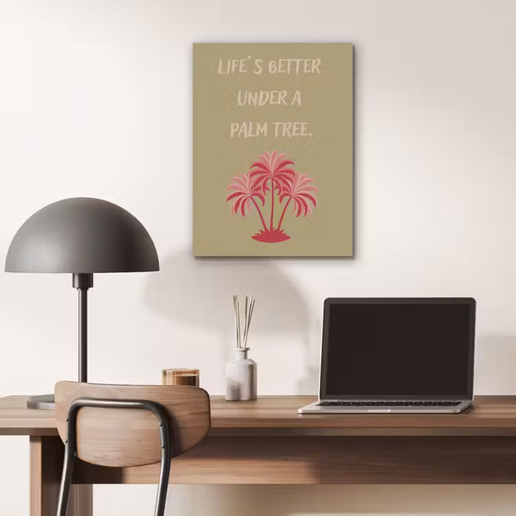 Groen - Zomer - Quote - Palmboom PET vilt klein -sfeer5