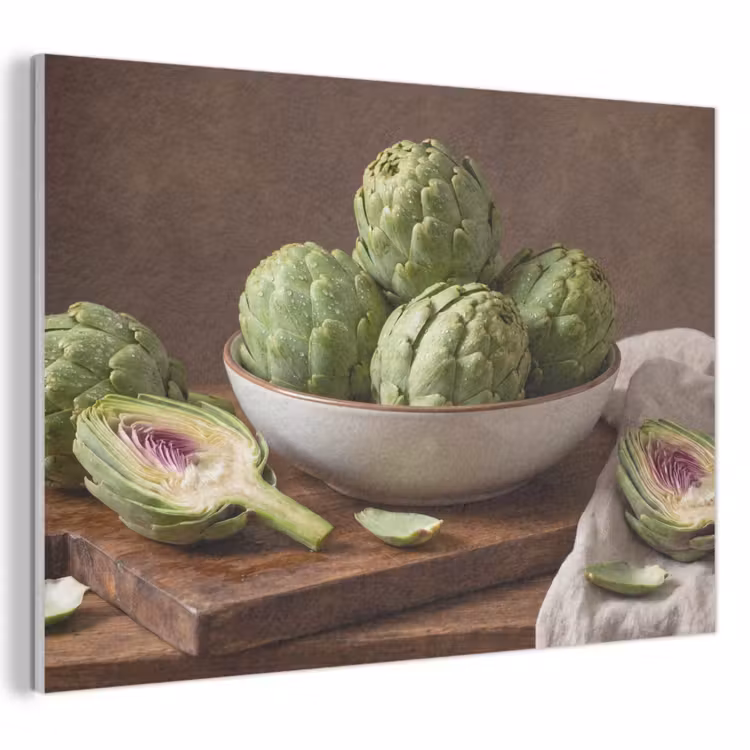 Akoestisch schilderij - Groenten - Artisjok - Keuken - Groenten - Artisjok - Keuken PET vilt klein