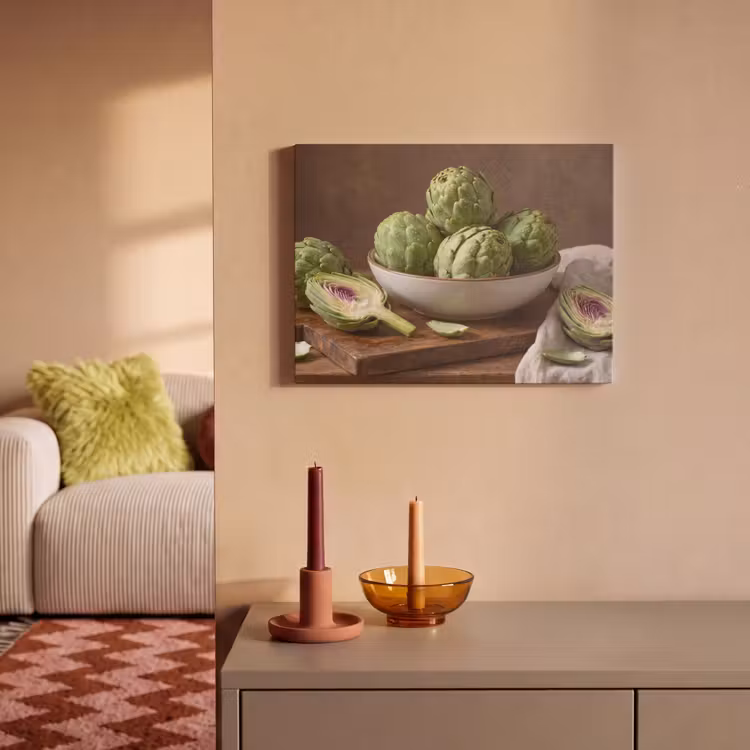 Akoestisch schilderij - Groenten - Artisjok - Keuken - Groenten - Artisjok - Keuken PET vilt klein