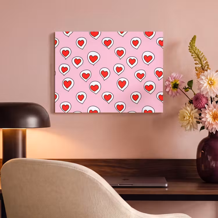 Hartjes - Patroon - Rood PET vilt klein 837 -sfeer3