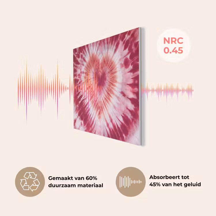 Hartvorm - Roze - Tie dye PET vilt klein -USP_NL