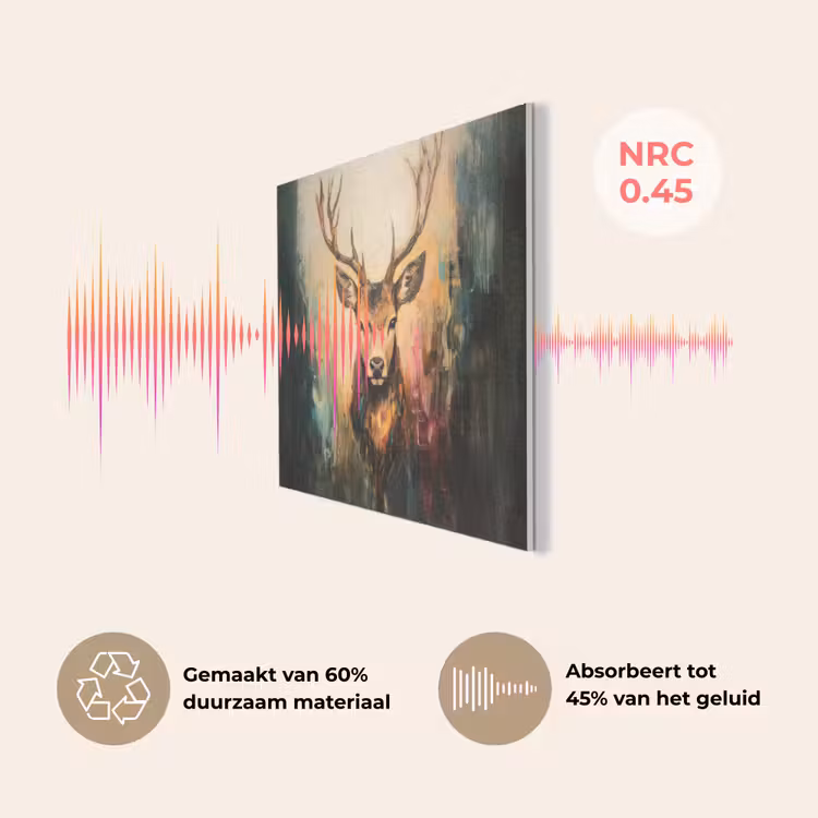 Hert - Geverfd - Gewei - Bruin PET vilt klein -USP_NL
