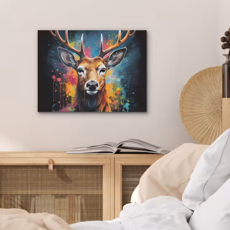 Hert - Graffiti - Dieren - Kleuren PET vilt klein -sfeer3