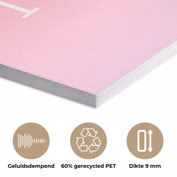 Home - Letters - Groot - Roze PET vilt klein -closeup_NL