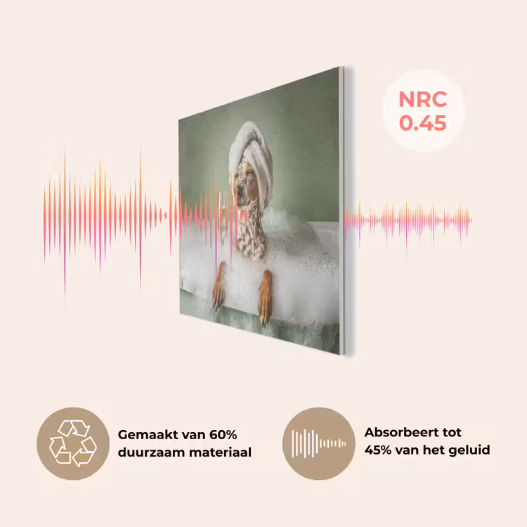 Hond - Bad - Champagne - Handdoek PET vilt klein -USP_NL