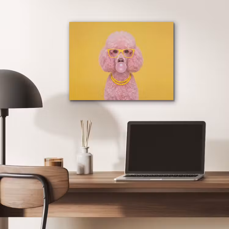Hond - Kauwgum - Dieren - Modern - Roze PET vilt klein -sfeer5