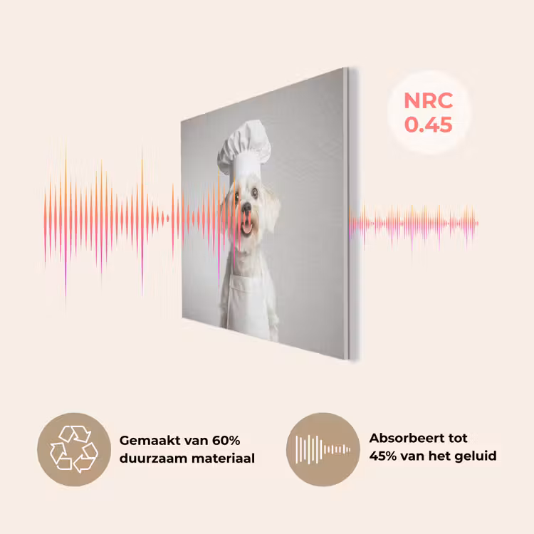 Hond - Wit - Kok PET vilt klein -USP_NL
