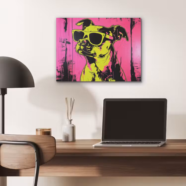 Hond - Zonnebril - Roze - Art PET vilt klein -sfeer5