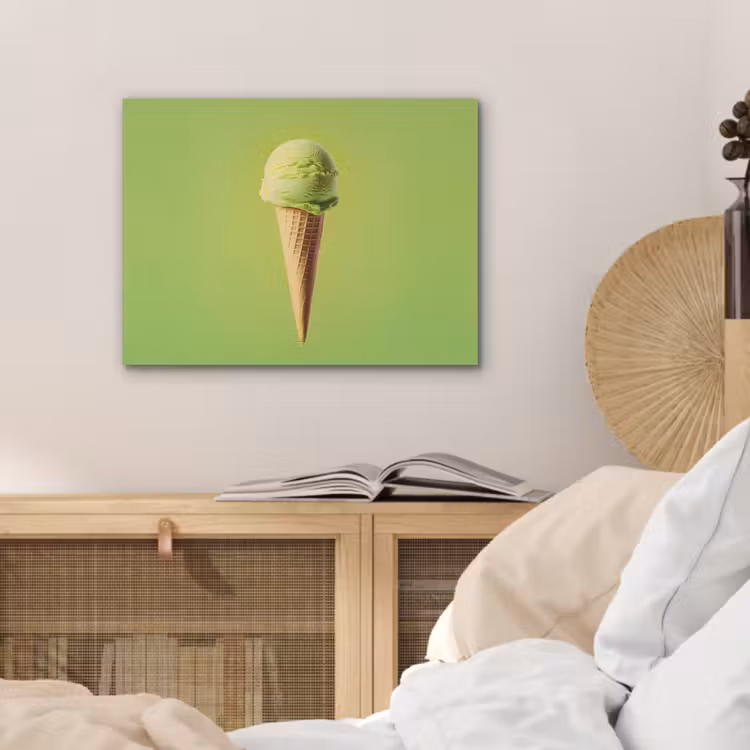 Hoorntje - Schepijs - Groen PET vilt klein -sfeer3