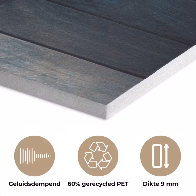 Hout - Planken - Donker - Warm PET vilt middel -closeup_NL