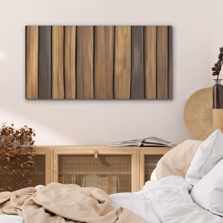 Hout - Planken - Natuurtinten PET vilt middel -sfeer3