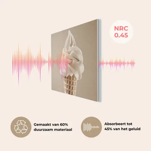 IJs - Softijs - Romig - Hoorntje - Beige PET vilt klein -USP_NL