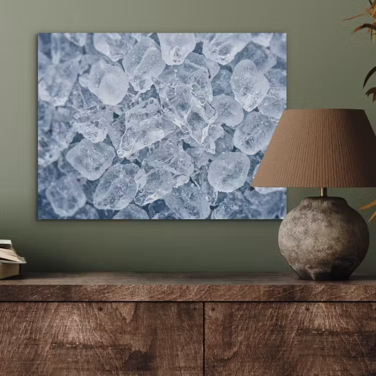 Ijsblokjes - Water - Blauw PET vilt klein -sfeer2