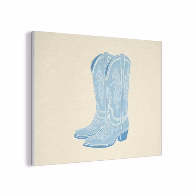Illustratie - Cowboylaarzen - Patroon PET vilt klein -3d