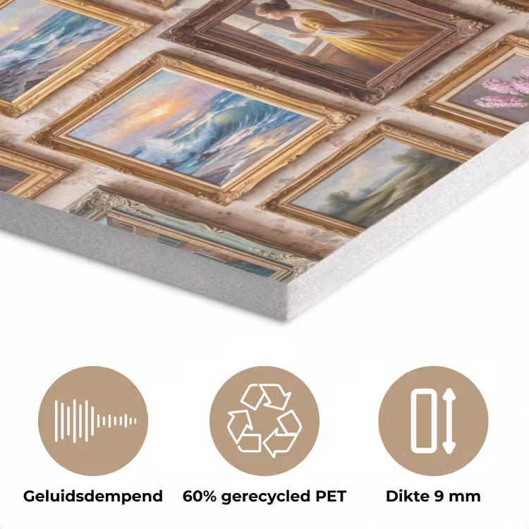 Interieur - Kunst - Collectie - Klassiek - Goud PET vilt klein -closeup_NL