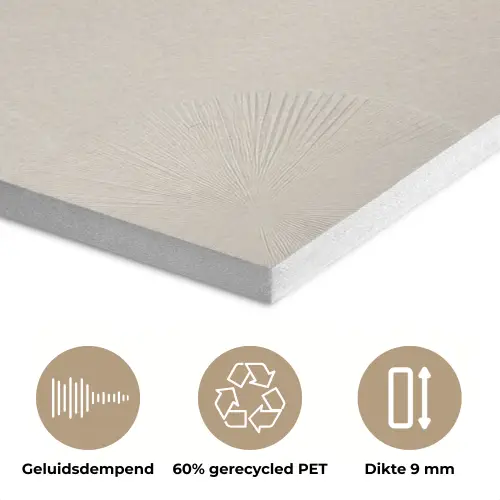 Japandi - Beige - Modern PET vilt klein -closeup_NL