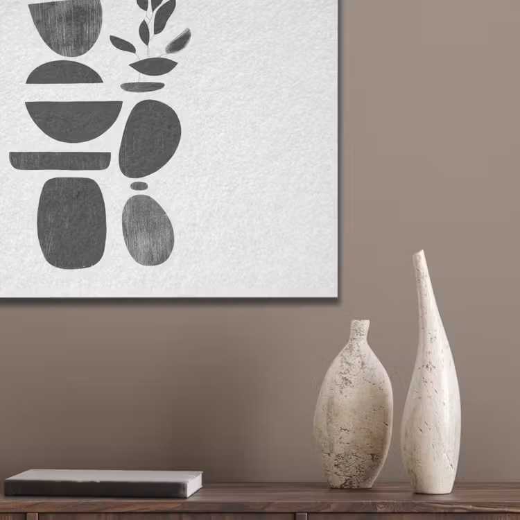 Japandi - Zwart - Abstract PET vilt klein -sfeer6_closeup