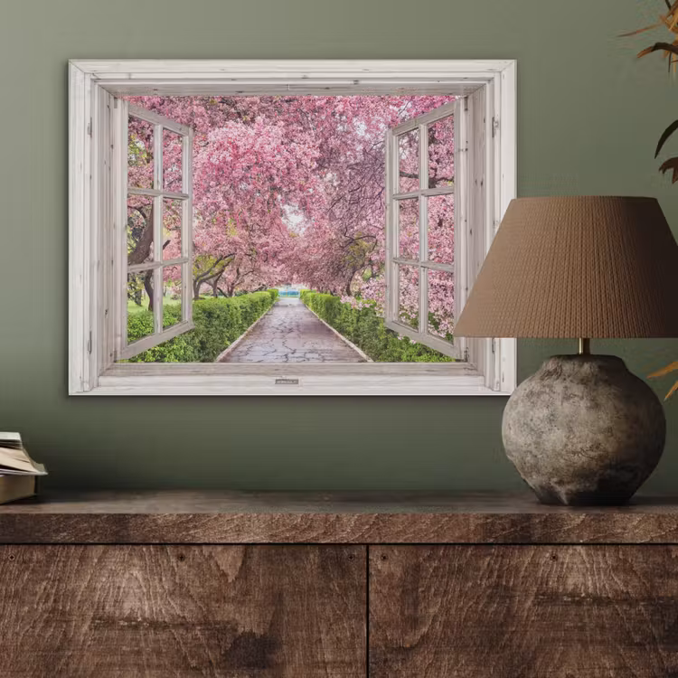 Japans - Sakura - Bloesem - Boom - Bloesem takken - Doorkijk PET vilt klein -sfeer2