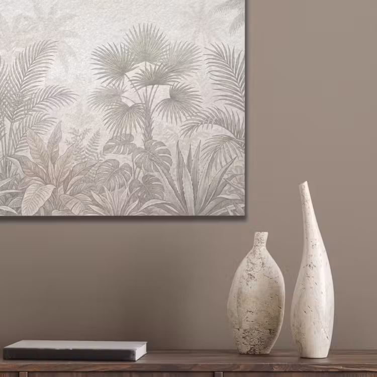 Jungle - Tropisch - Natuur -Vintage - Beige PET vilt klein -sfeer6_closeup