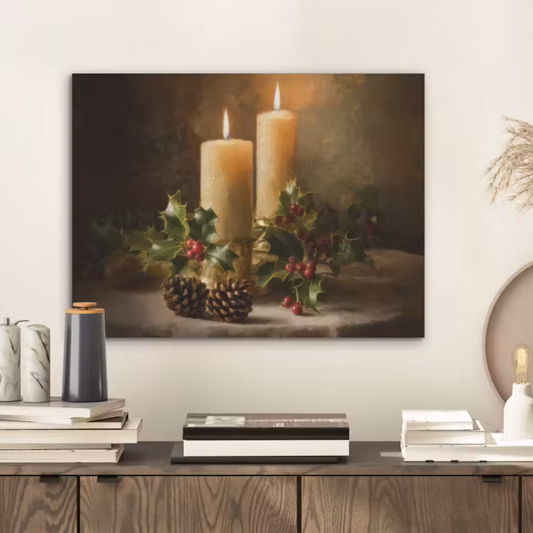 Kaarslicht - Kerst - Veelkleurig PET vilt klein -sfeer1