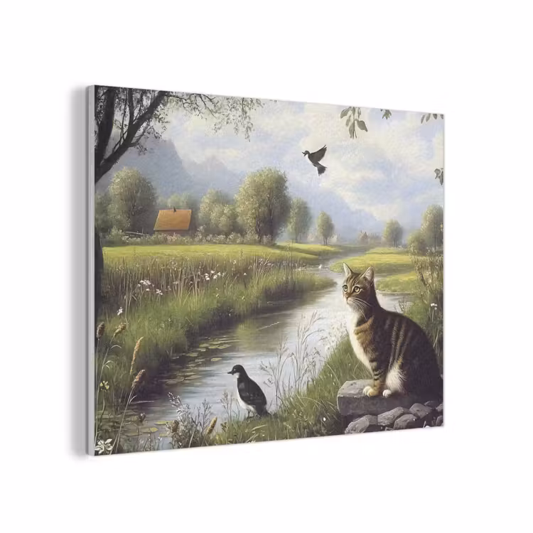 Kat - Beekje - Weide PET vilt klein -3d