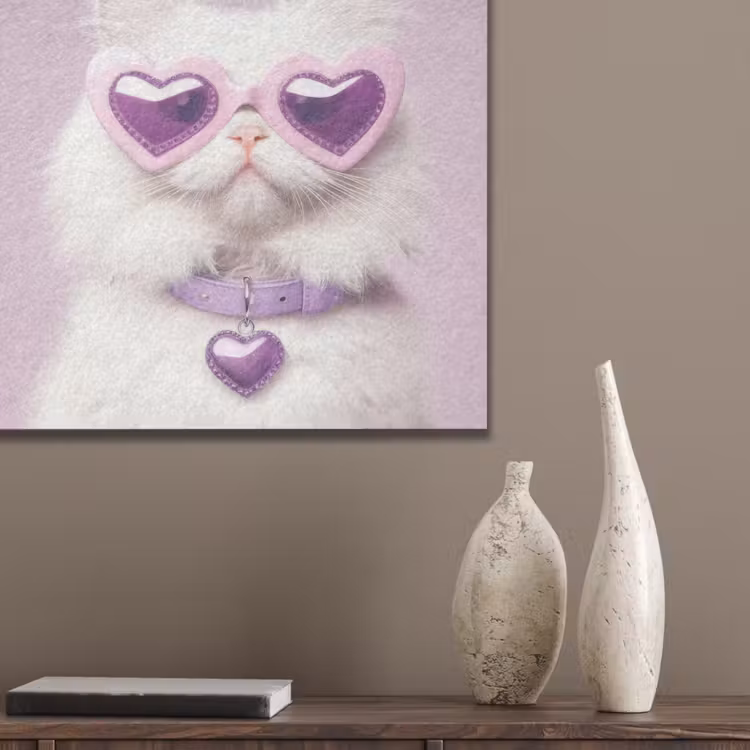 Kat - Love - Paars - Valentijn PET vilt klein -sfeer6_closeup