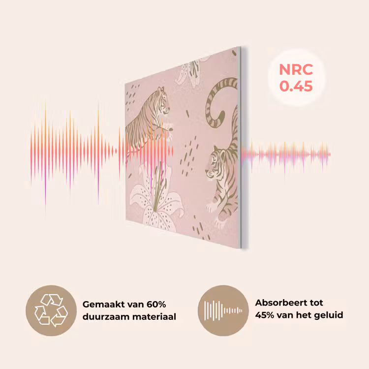 Kat - Springend - Bloemen - Abstract - Roze PET vilt klein -USP_NL