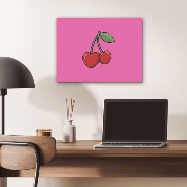 Kers - Roze - Fruit PET vilt klein -sfeer5