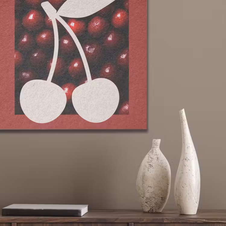Kersen - Illustratie - Rood PET vilt klein -sfeer6_closeup