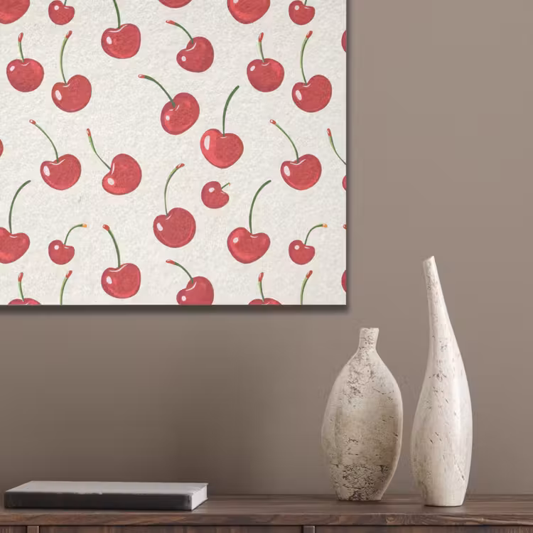 Kersen - Minimalistisch - Rood PET vilt klein 837 -sfeer6_closeup
