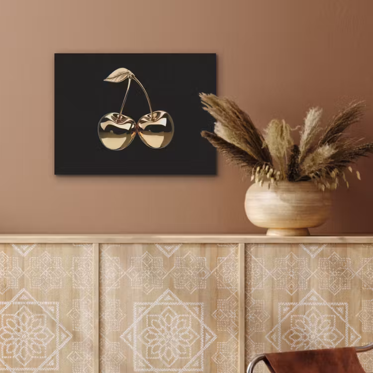 Kersen - Zwart - Goud - Chrome PET vilt klein -sfeer4