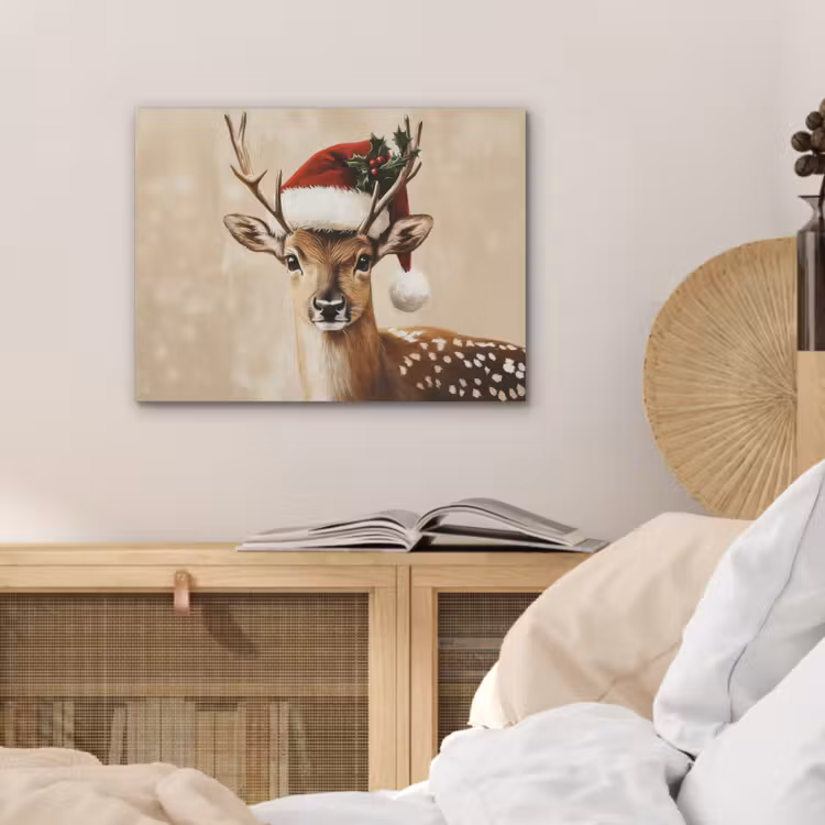 Kerst - Hert - Gewei - Rood PET vilt klein -sfeer3