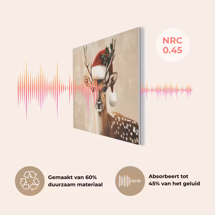 Kerst - Hert - Gewei - Rood PET vilt klein -USP_NL