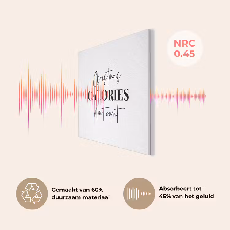 Kerst quote - Winter - Christmas calories - Wit PET vilt klein -USP_NL