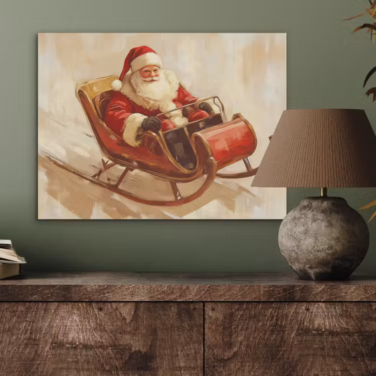 Kerst - Slee - Kerstman PET vilt klein -sfeer2