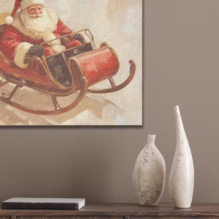 Kerst - Slee - Kerstman PET vilt klein -sfeer6_closeup