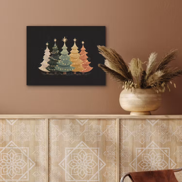 Kerstbomen - Kleurrijk - Lichtjes - Ster PET vilt klein -sfeer4