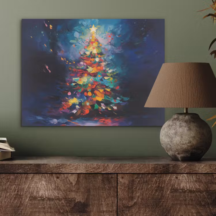 Kerstboom - Kerst - Abstract - Kleurrijk PET vilt klein -sfeer2