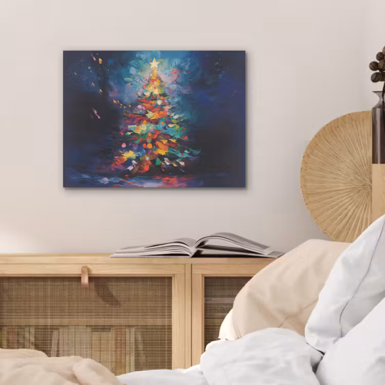Kerstboom - Kerst - Abstract - Kleurrijk PET vilt klein -sfeer3